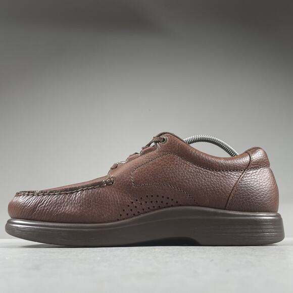 SAS Bout Time Men’s 10 N Brown Pebbled Leather Casual Walking Shoes Oxford EUC - Picture 7 of 9